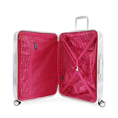 BEBE Lilah 2 Piece Set Suitcase With Spinner Wheels Luggage Set, Grey Marble