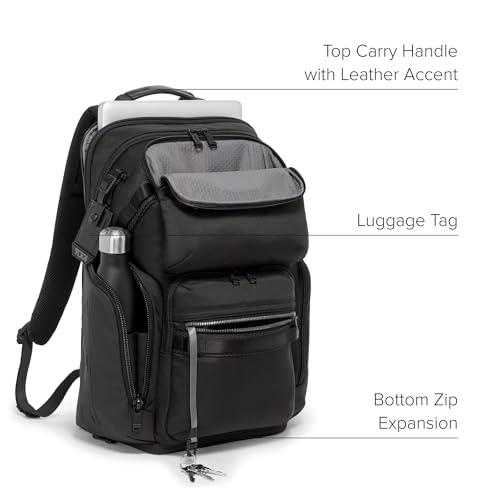 TUMI - Alpha Bravo Nomadic Backpack - Men's Durable Carry On Bag - 18.8" X 15.0" X 9.0" - Fits up to 15" Laptop - Black