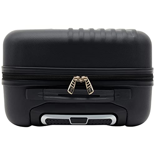 Travelers Club Cosmo Luggage, Black-20, 20-Inch