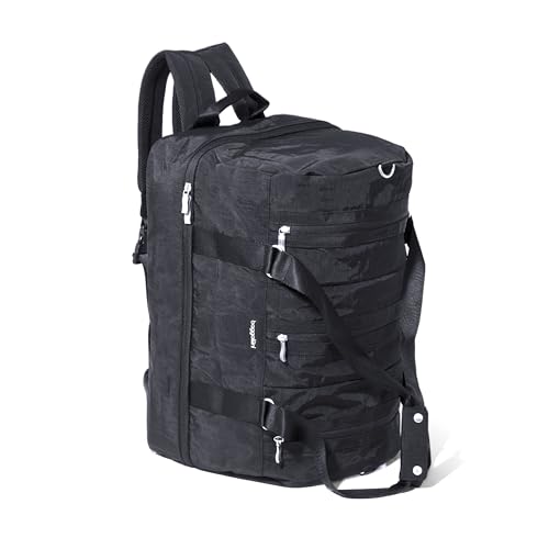 Baggallini MultiZip Convertible Duffel - Lightweight 15x12x12 Inch Travel Backpack Duffel Crossbody Bag for Women