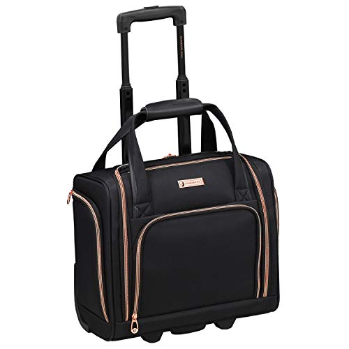 London Fog Bromley 15 Under The Seat Bag, black, Inch