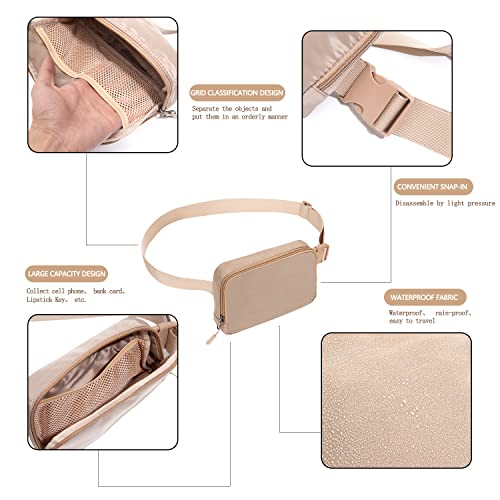 Belt bag Fanny pack crossbody bags for women Everywhere belt bag (Khaki)