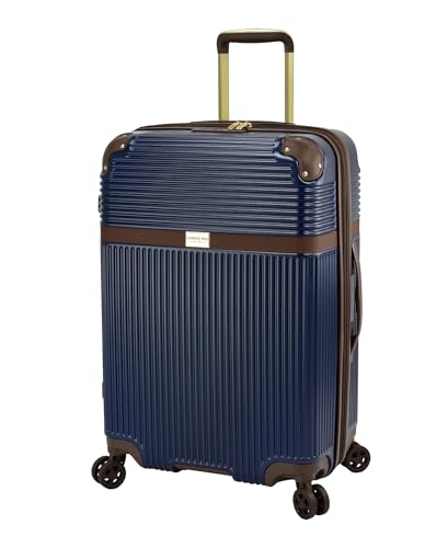 London Fog Brentwood IV 25" Expandable Spinner Hardside Suitcase, Midnight Blue