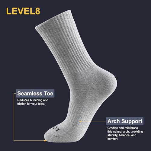 LEVEL8 Zipperless Carry On Luggage with Mens Work Crew Socks