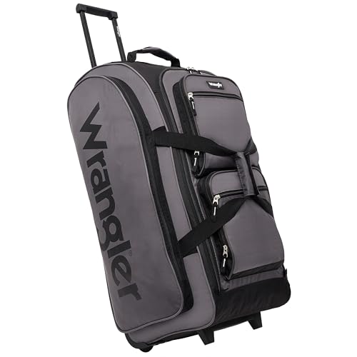 Wrangler Rolling Duffel, Charcoal Grey, 30" Large