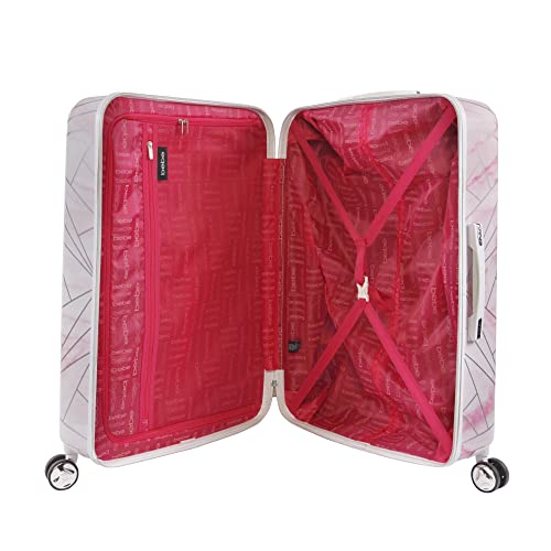 bebe Women's Luggage Alana 29" Hardside Check in, Pink Marble