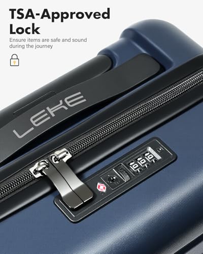 Lekesky 16 Inch Underseat Carry On Luggage Airline Approved, Hard Shell Suitcase with TSA Lock, Lightweight Spinner Wheels Durable ABS Compact Carry-On for Travel Weekend Trips Men Women, Blue