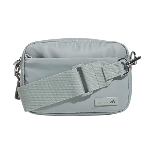 adidas Luxe Crossbody – Premium Shoulder Bag, Wonder Sage Green/Silver Metallic, OSFA