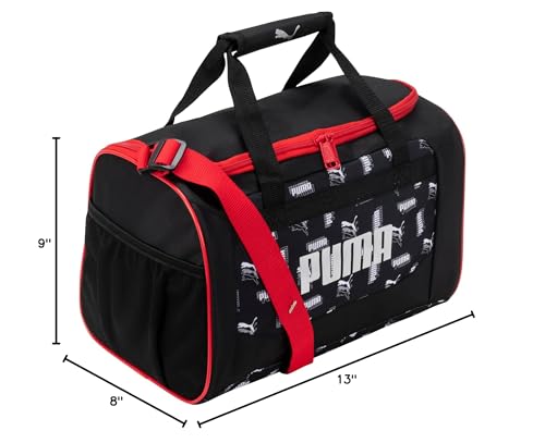PUMA Evercat Transformation 14" Junior Duffel Bag (Black/Red, One Size)