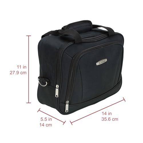 Rockland Fashion Softside Upright Luggage Set, Expandable, Black, 2-Piece (14/19)