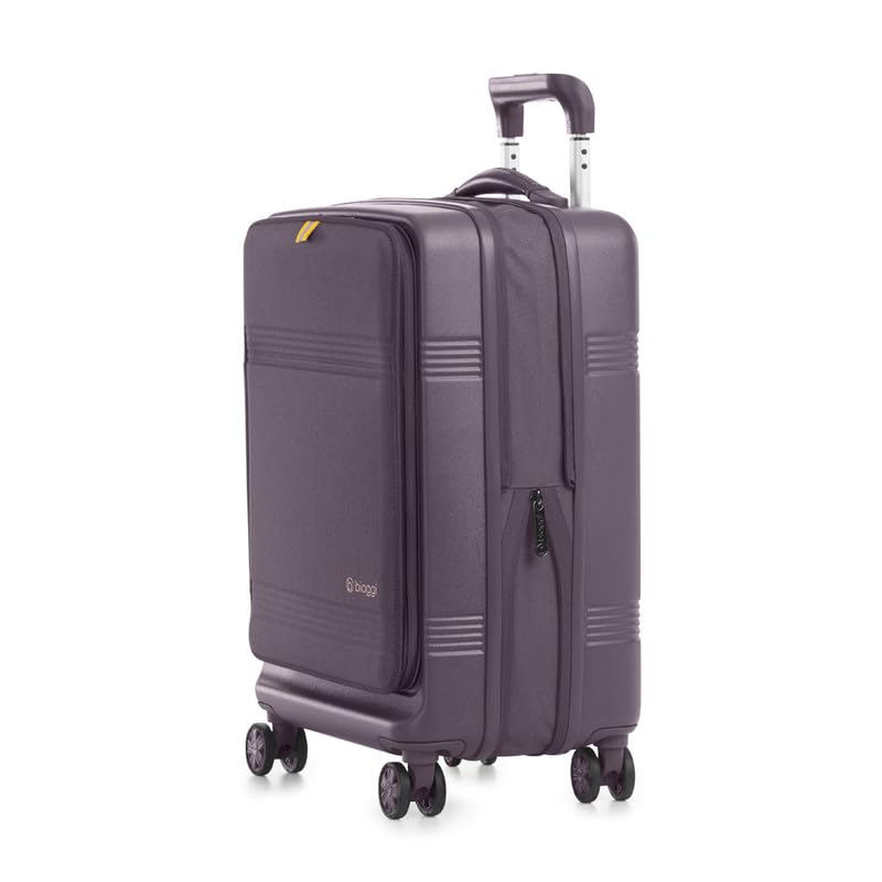 BIAGGI Runway Hybrid Carry-On Luggage - Polycarbonate Shell, Lightweight Expandable Travel Bag, Expandable, TSA-Approved (Navy Blue)