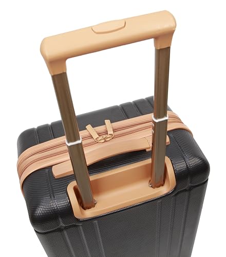 Dockers Hooper Hardside Expandable 8-Wheel Spinner Travel Carry On Luggage, 20-Inch, Black