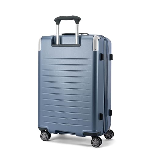 Travelpro Platinum Elite Hardside Expandable Spinner Wheel Luggage TSA Lock Hard Shell Polycarbonate Suitcase, Dark Sky Blue, Checked-Medium 25-Inch