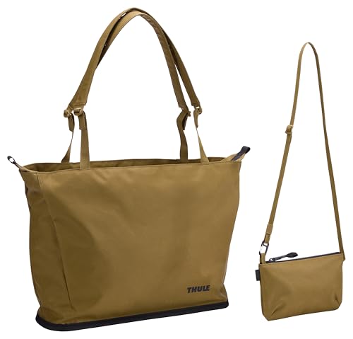 Thule Aion Tote Bag - 100% recycled PFC-free waxed canvas fabric - Detachable inner sling included - 16" padded laptop sleeve - Wet/dry pocket - Internal bottle pocket