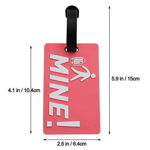 Mziart Funny Luggage Tags Set of 6 Colorful Unique Travel Baggage Bag Tags Suitcase Identify Labels for Women Men