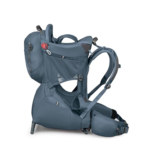 Osprey Poco Premium Child Carrier Backpack - Adjustable Travel Baby Seat with Sunshade - Hiking Carrier for Toddlers, Tidal Blue