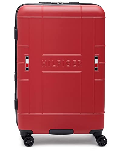 Tommy Hilfiger Women's Hardside Upright Luggage Set, Red, One Size