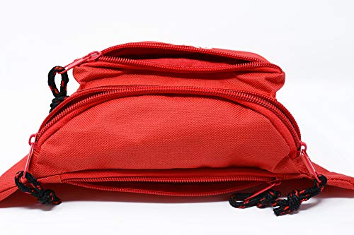 Adoretex Guard Fanny Pack Whistle with Lanyard Equipment Set - First Aid Hip Pack with Adjustable Strap and 3 Zipper Pockets