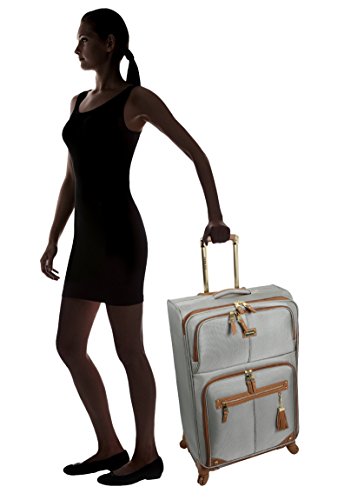 Steve Madden Designer Luggage Collection - 3 Piece Softside Expandable Lightweight Spinner Suitcase Set - Travel Set Includes an Under Seat Bag, 20-Inch Carry on and 28-Inch Checked Suitcase, Harlo