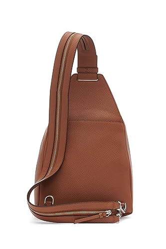Calvin Klein Women's Myra Backpack for Women – Vegan Leather Convertible Sling Backpack, 2 Pockets, Caramel, One Size