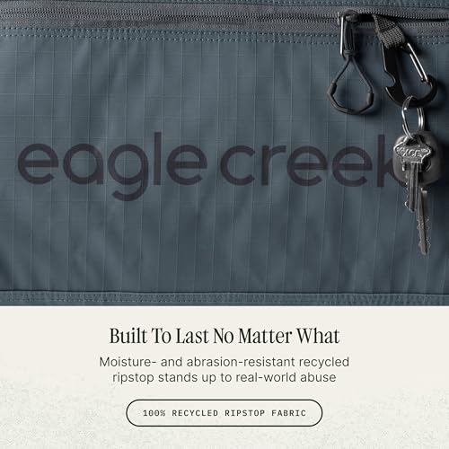 Eagle Creek No Matter What Duffel Bag - Eco Friendly Duffel for Sustainable Travel - Adjustable Shoulder Strap - Multiple Carry Options - Easy to Store - Smoke - 110L