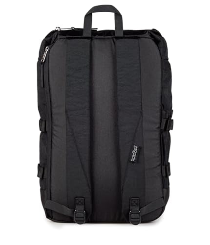 JanSport Skip Pack Backpack – 28L Capacity, Fits 13.5" Laptop, Large Main Compartment, Side Water Bottle Pocket – Ideal for Work & Travel, Black