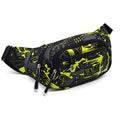 Crossbody Fanny Pack for Men, 5-Zipper Pockets Waist Bag, Belt Bag for Running Cycling Travel Walking Hiking Fishing Camping Green