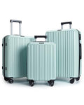 LIGHT FLIGHT Luggage Sets, Durable Hard Shell 3 Piece Set Suitcase with Spinner Wheels, Hardside Lightweight Luggage set with TSA Lock, Large Travel Luggage Set (20" 24" 28"), Horizon Cyan