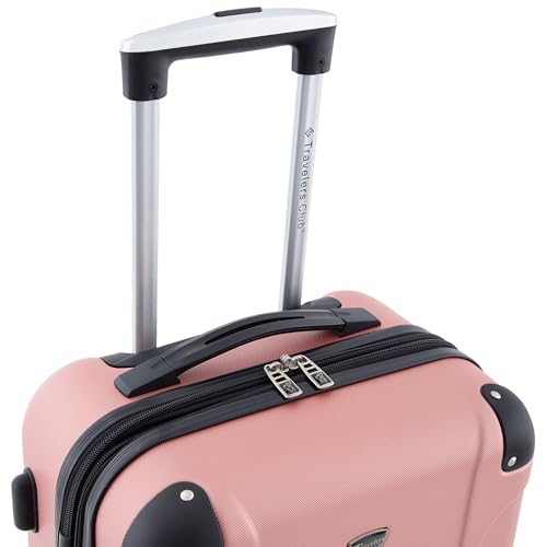 Travelers Club Chicago Hardside Expandable Spinner Luggage, Rose Gold, 22" Carry-On