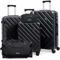 Eeeza Luggage Sets 5 Piece,Suitcases with Wheels, Hard Case Luggage with Detachable Spinner Wheels,Carry On Luggage Set (5 Piece Sets (20"/24"/28"/DB/TB))
