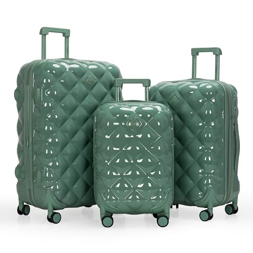 kensie Alluring 3 Piece Luggage Set, Basil