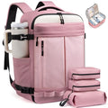 LOVEVOOK 40L Travel Backpack for Women, Airline Approved Carry On Luggage with 3 Cubes Accessories, TSA Personal Item Travel Cruise Essentials, Waterproof Weekender Overnight Bags fits 17" Laptop