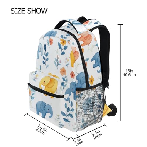 SyXIOP Cartoon Cute Elephant White carry on backpacks for kids with big books bag for teen para bebes varon