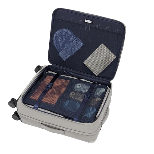 Away Softside Medium Checked Suitcase, 26 Inch Expandable Luggage For Men & Women, Durable Nylon Exterior, TSA Approved Lock, Ideal For Trips 1-2 Weeks, Cloud Gray