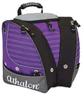 Athalon Tri-Athalon Kids Boot Bag/Backpack for Skiing, Snowboarding, Holds Boots, Helmet, Goggles, Gloves, Purple/Gray