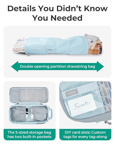 BAGSMART 6 Set Compression Packing Cubes for Travel, Lightweight Luggage Organizer Bags, Durable Space Saver Bags Travel Essentials