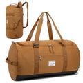 Lyweem Travel Duffle Bag for Men 60L Medium Lightweight Sports Gym Bag Traveling Duffel Backpack for Women Weekender Overnight Bags with Shoes Compartment, Brown