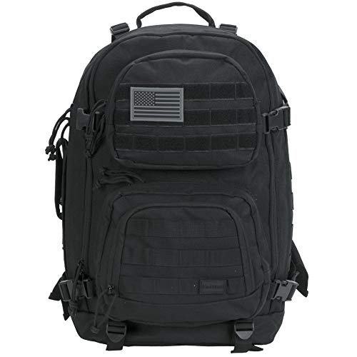 Rockland Military Tactical Laptop Backpack, Black
