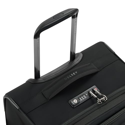 DELSEY PARIS Cruise 3.0 Softside Expandable Luggage with Spinner Wheels, Black, Carry On 20 Inch
