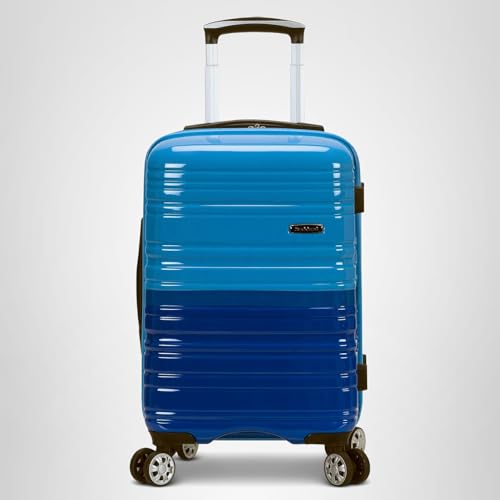Rockland Melbourne Hardside Expandable Spinner Wheel Luggage, Carry-On 20", Two Tone Blue