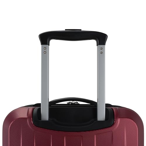 Elite Luggage Expandable Hardside Spinner Luggage, Burgundy, 21" Carry-on