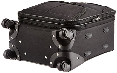 Rockland Pasadena Expandable Spinner Carry-on 19", Black