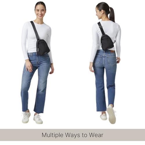 Baggallini Double Zip Mini Sling, Moonrock