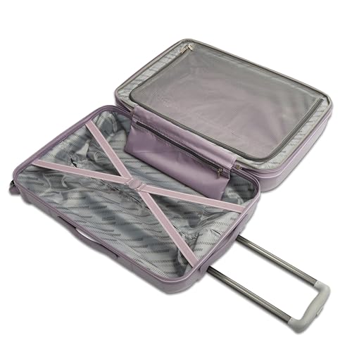 American Tourister Stratum 2.0 Expandable Hardside Luggage with Spinner Wheels, Purple Haze, Carry-on