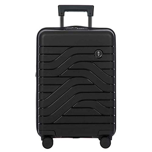 Bric's B|Y Ulisse Carry-On Luggage with Spinner Wheels – Airline Approved Hard Shell Suitcase, TSA Combination Lock & USB Port - Removeable Wash Bag Included - 21 Inch, Black