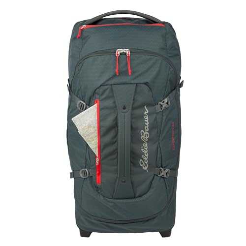 Eddie Bauer Expedition Rolling Duffel Bag with Wheels | Travel | Check-In | Luggage | Rugged | Durable - Storm, 34"