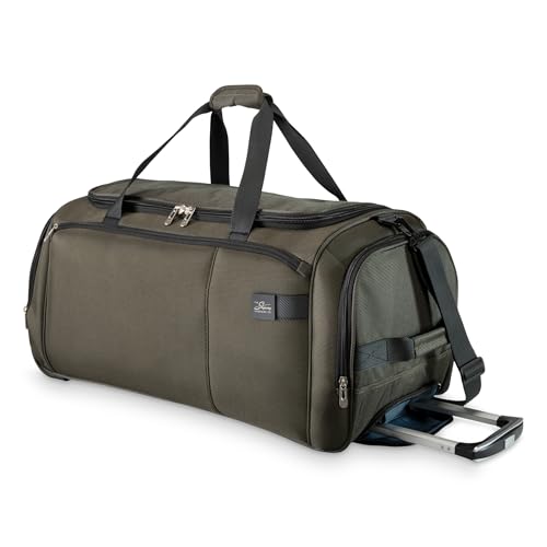 Skyway Luggage Sigma 7.0 Softside Rolling Duffel Bag Extra Large Wheeled Travel Duffle with Telescoping Handle & Side Pockets, Ideal for Long Trips, Men and Women