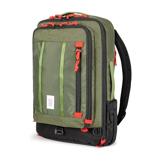 Topo Designs Global Travel Bag – 30L or 40L - Carry-On Compliant Most Airlines, Durable Travel Duffel Bag, Clam Shell Main Pocket, Laptop Sleeve, Backpack, Luggage (30L / Original Olive)