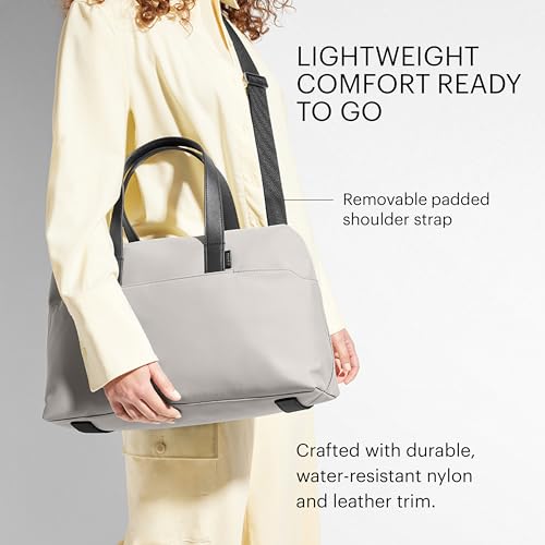 Away The Everywhere Bag - Airline Approved Carry-On Bag with Padded Laptop Pocket, Detachable Shoulder Strap - Water-Repellent Carry-On Duffle Bag - Cloud Gray