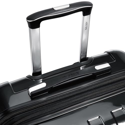 DELSEY PARIS Helium Aero Hardside Expandable Luggage with Spinner Wheels, Black, Checked-Medium 24 Inch